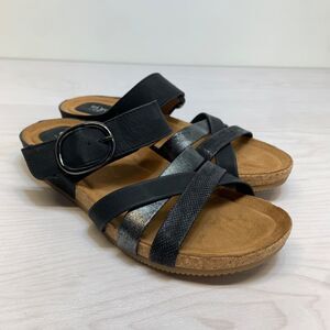 EuroSoft By Sofft Genalyn Black Slip On Comfort Sandals Womens 7.5